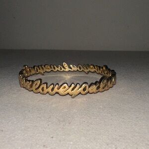 CWondee Gold Love You Script Bracelet